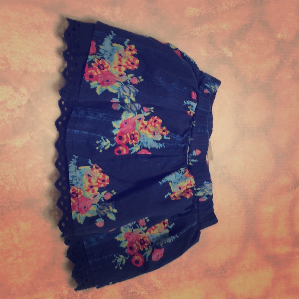 Baby girl navy floral skirt